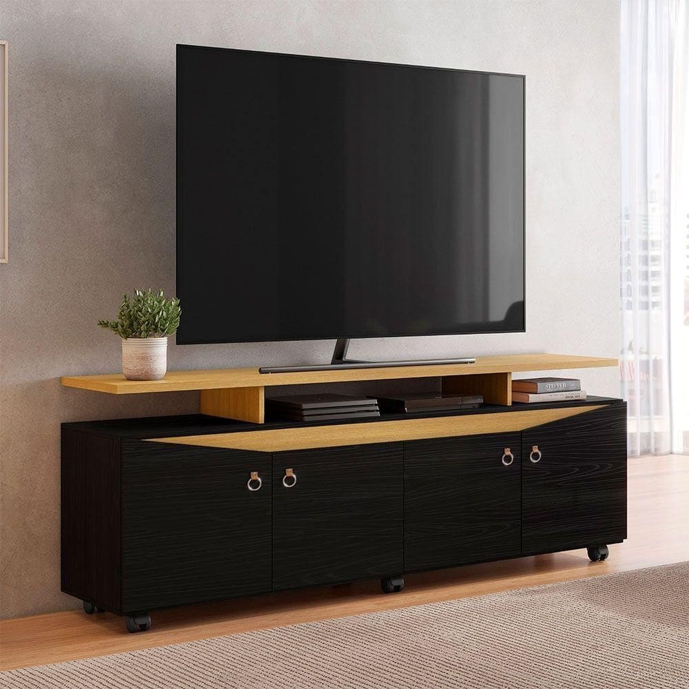 Rack Elogio Candian Mdp Jcm Movelaria Preto/nature