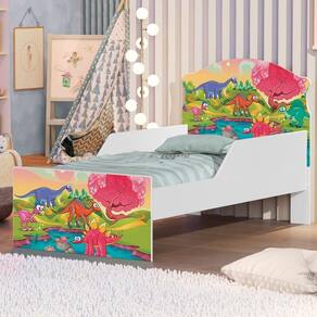 Cama Infantil Planeta Dinossauros Com Colchão