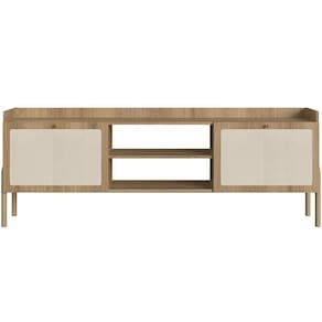 Rack Para Sala De Estar Tv 65 Pol 183cm Pés Madeira Moss A03 Hanover Roble