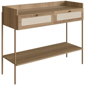 Aparador Para Sala De Estar 2 Gavetas Industrial Indy A03 Hanover Dourado