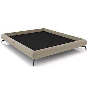 Cama Casal Pés De Ferro Estilo Industrial 156cm Otto P05 Veludo Bege - Lyam Decor