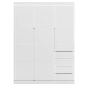 Guarda Roupa Infantil 3 Portas 4 Gavetas Pérola Branco