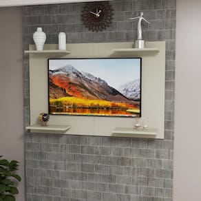 Painel Para TV Até 50 Pol Quartos E Salas Em MDF Off White