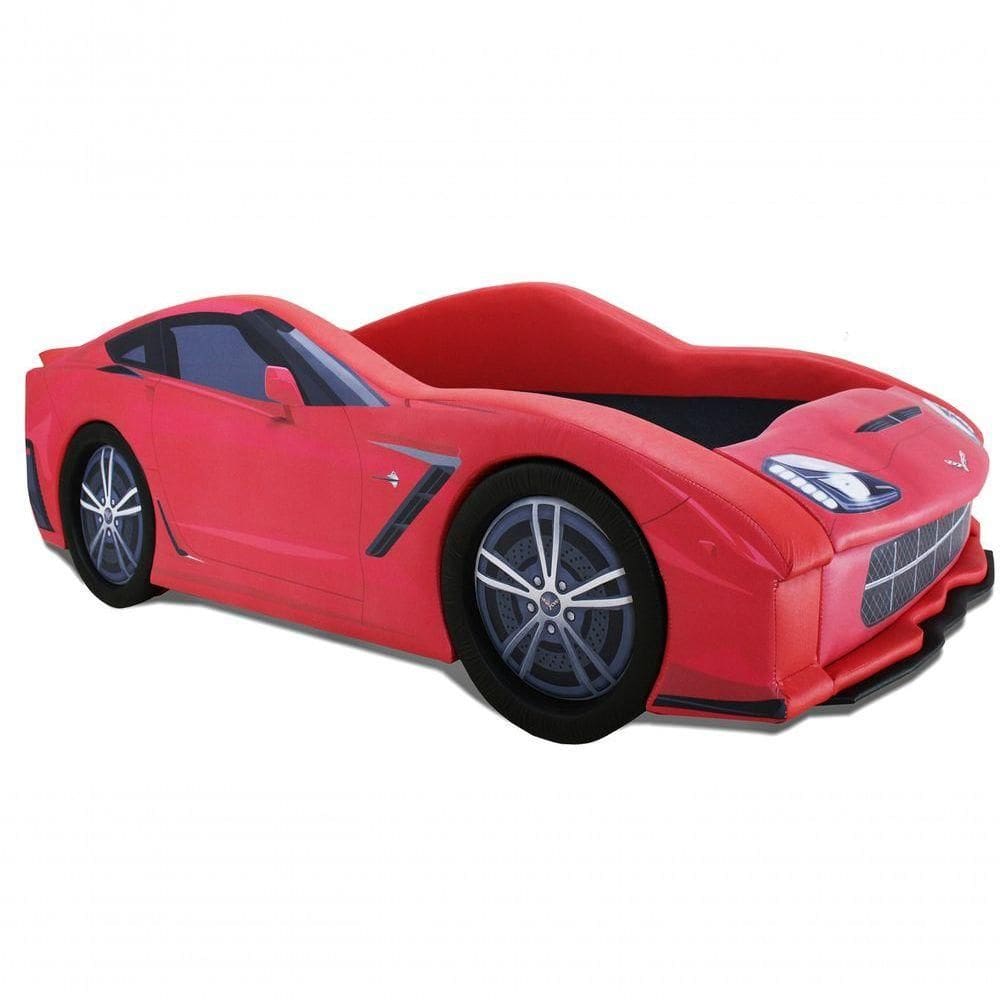 Cama Carro Corvette - Totalmente Estofada Tamanho:solteiro