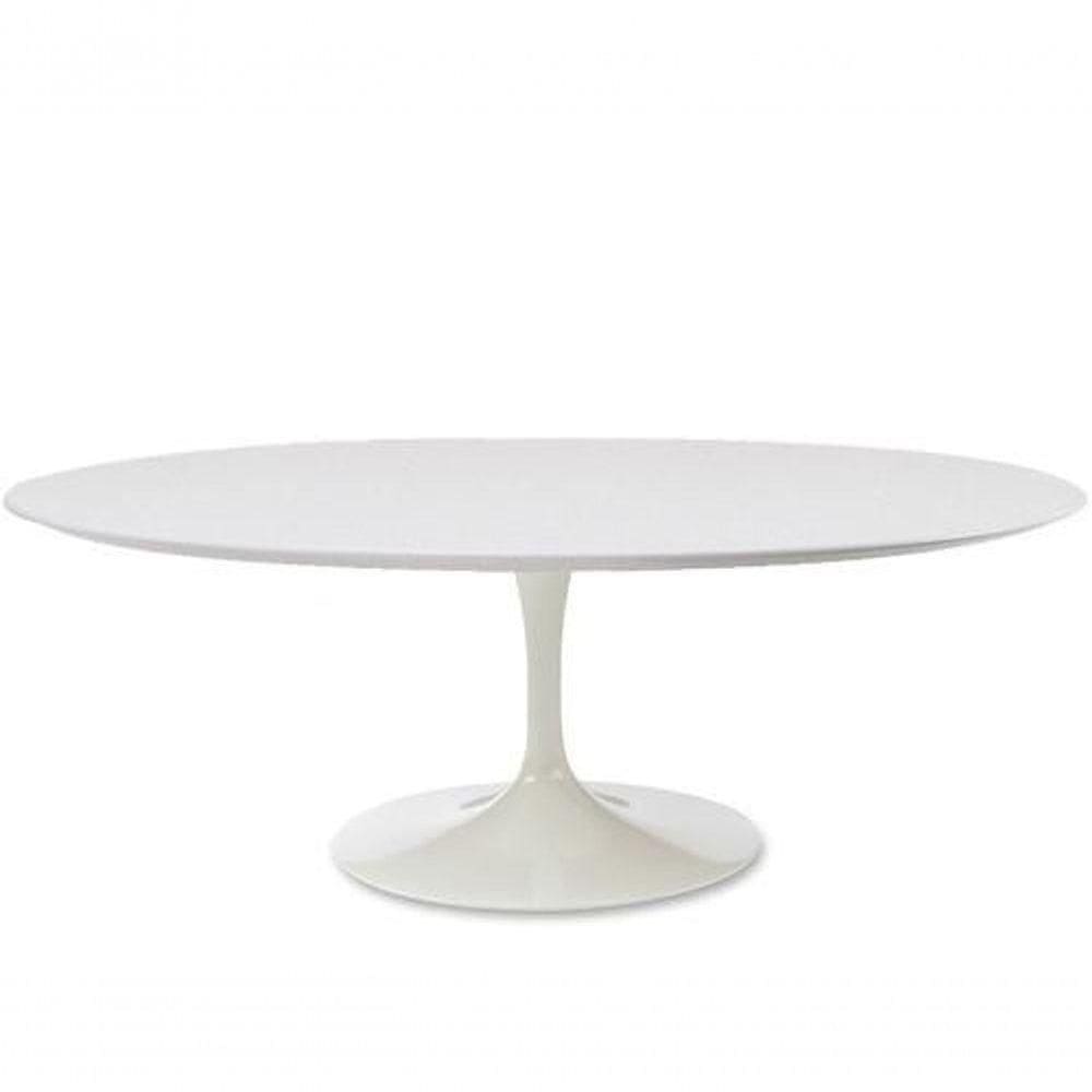 Mesa De Jantar Tulipa Saarinen Oval 160X90cm Laqueada Branco