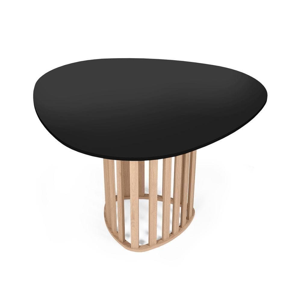 Mesa De Jantar Orgânica 4 Lugares 120x118cm Preto/jade - Straub Web