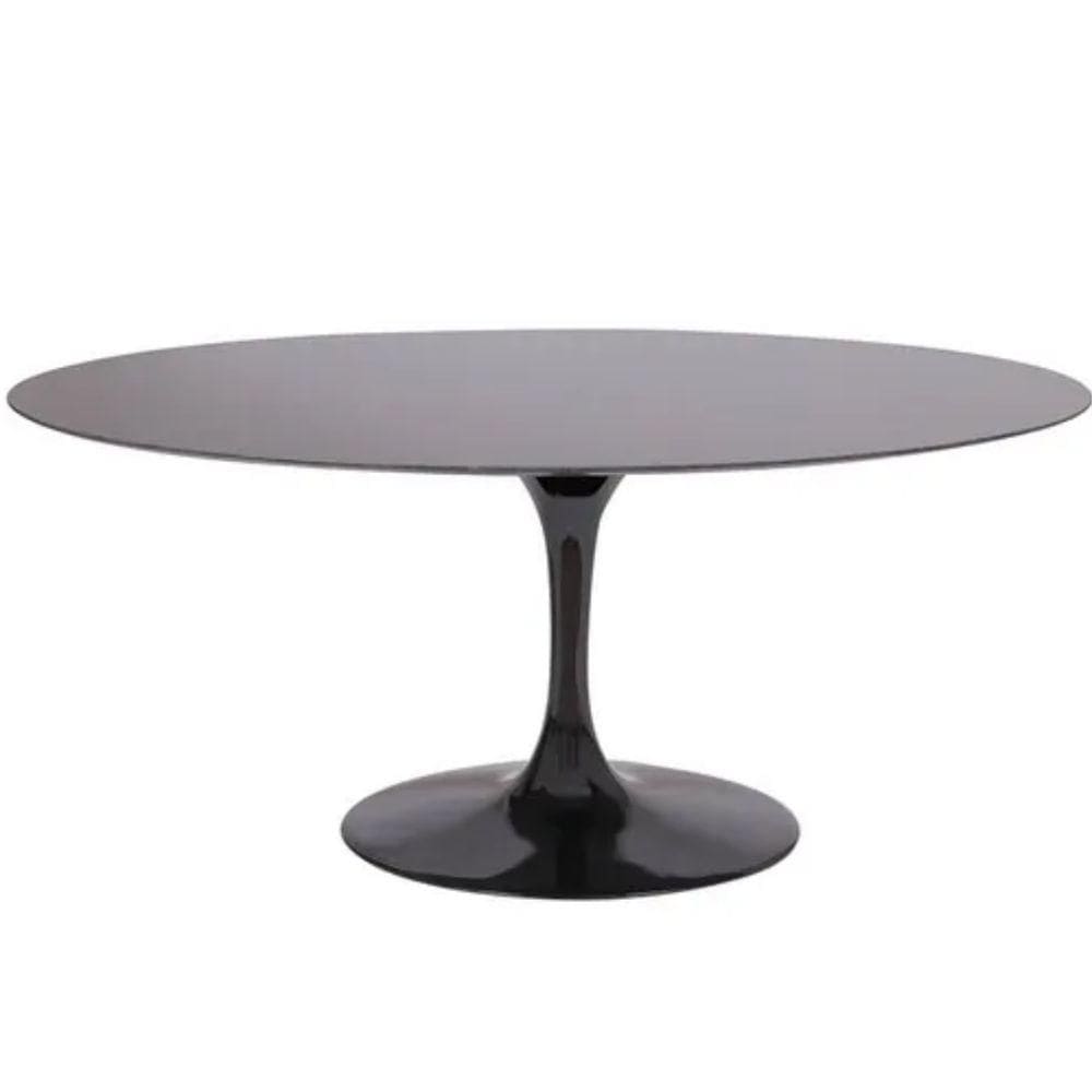Mesa De Jantar Tulipa Saarinen 244X137 Cm Preto