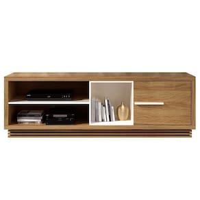 Rack 1 Porta Para Tv 42 Polegadas Ra2002 Natural Off White Tecno Mobili Natural Off White