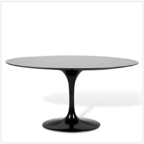 Mesa De Jantar Tulipa Saarinen Oval 235X122cm Laqueada Preto