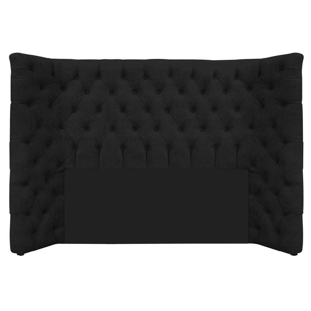 Cabeceira Casal Everest P02 140cm Para Cama Box Corano Preto