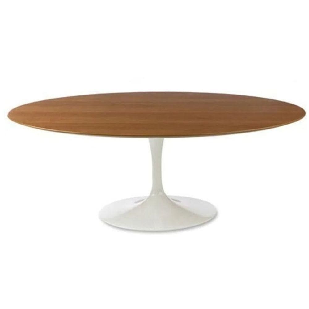 Mesa De Jantar Tulipa Saarinen 120X80 Cm Tampo FreijóBranco