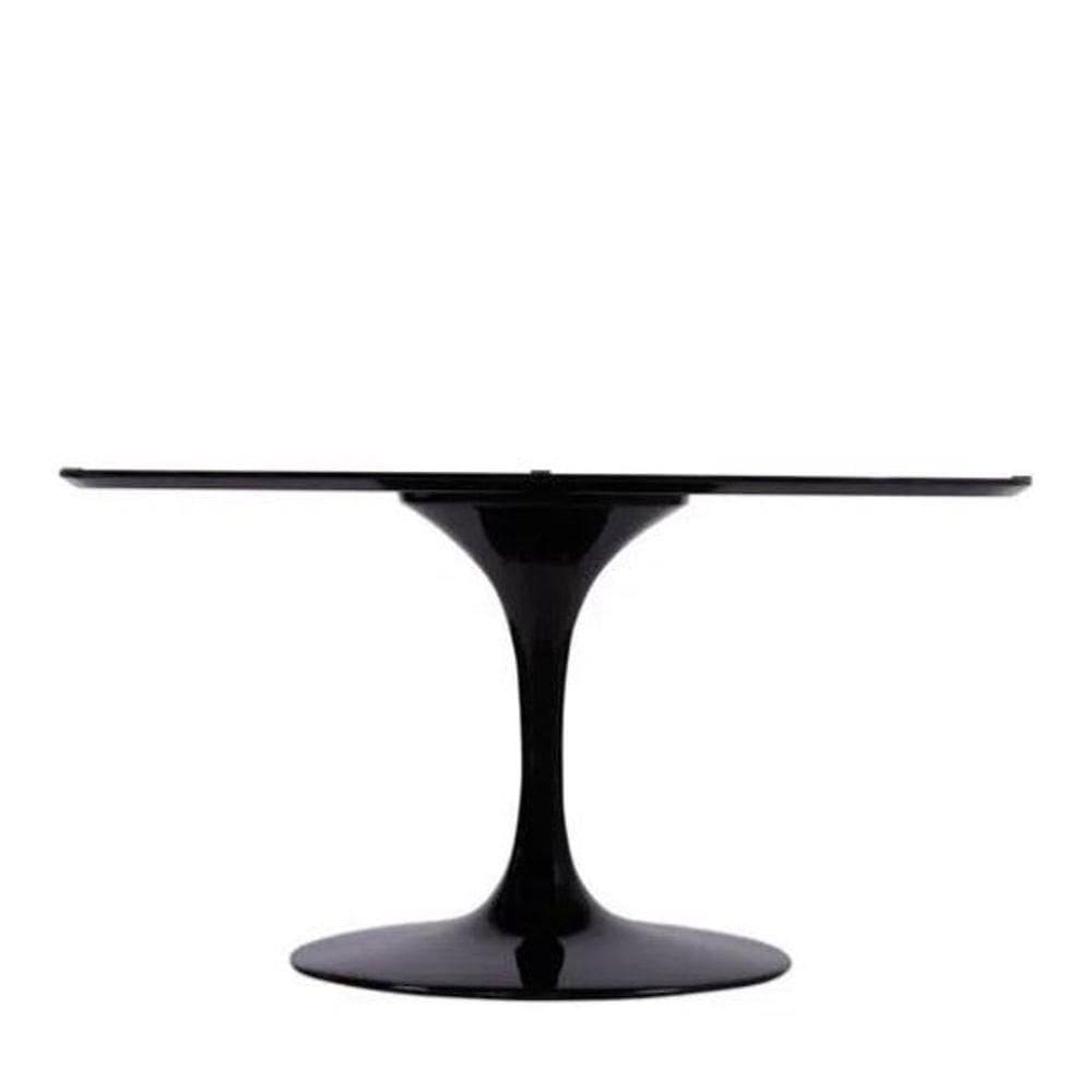 Base De Mesa De Jantar Saarinen Oval Para Tampo De 180x100 Cm Preta