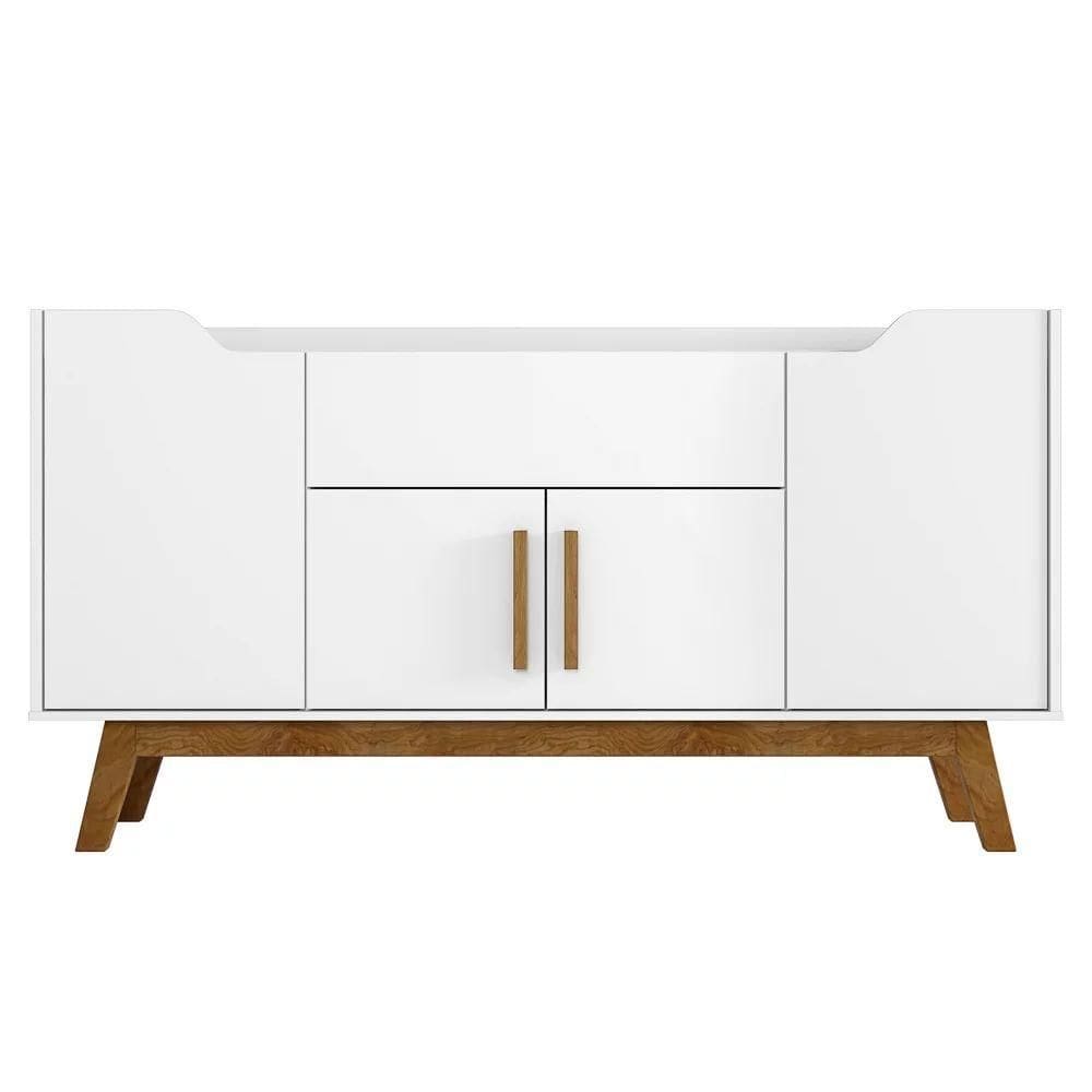 Balcão Aparador Buffet 4 Portas 1 Gaveta Future Branco/cinamomo - Bechara