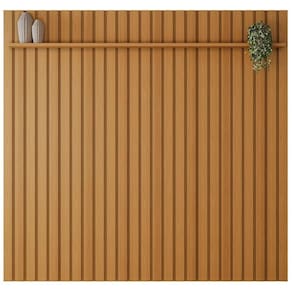 Painel Ripado Madeira Quarto 274cm Wise B01 Cinamomo