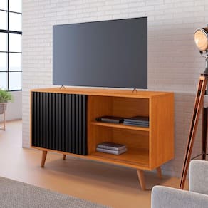 Rack Carinho Candian Mdp/mdf Jcm Movelaria Cinamomo/preto