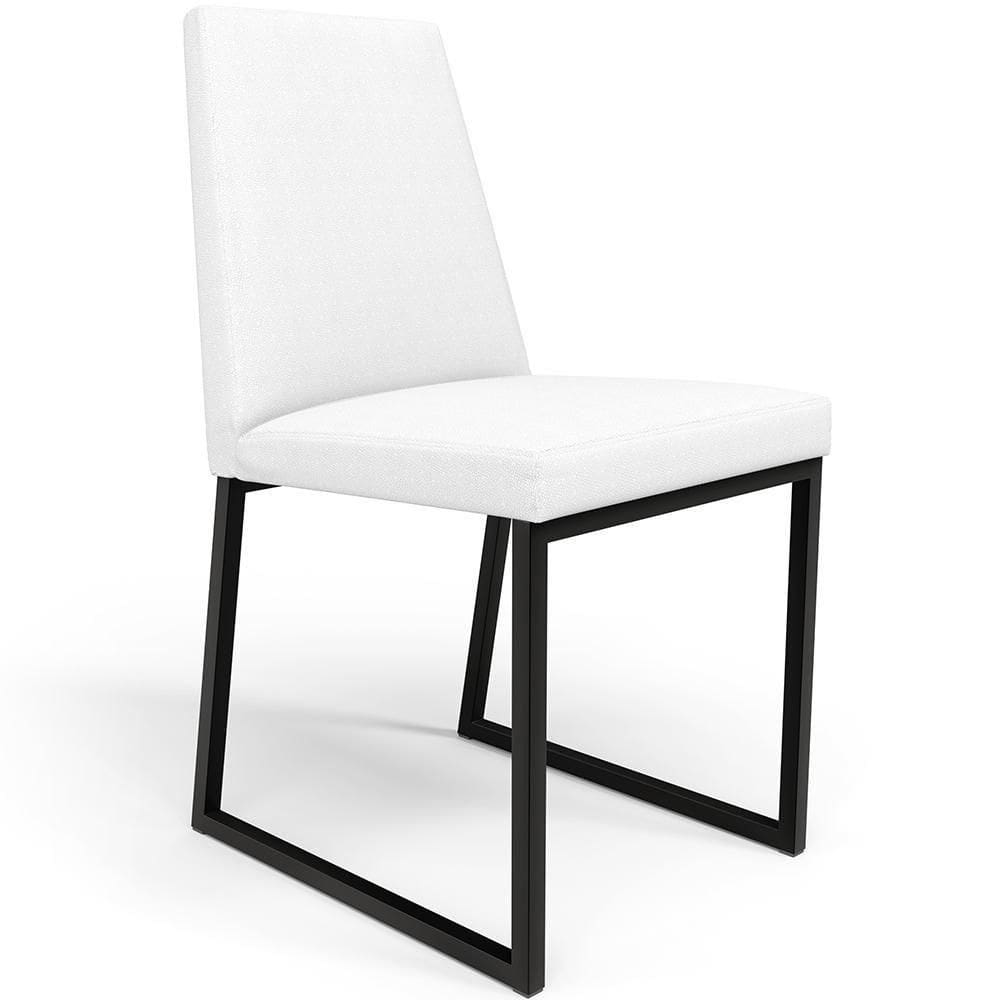 Cadeira Sala De Jantar Preto L02 Corano Branco