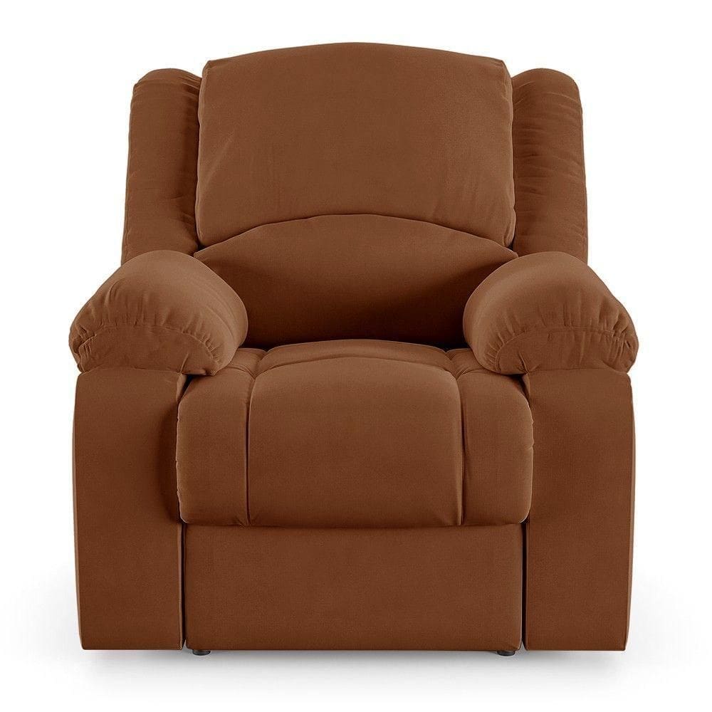 Poltrona Do Papai Reclinável Pietra Power Touch Fh9 Veludo Terracota - Mpozenato