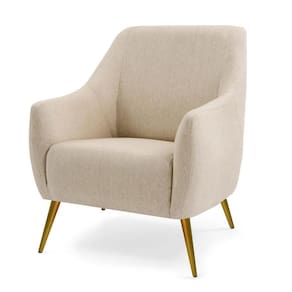 Poltrona Paloma Pés Palito New Bronze Bege C-129