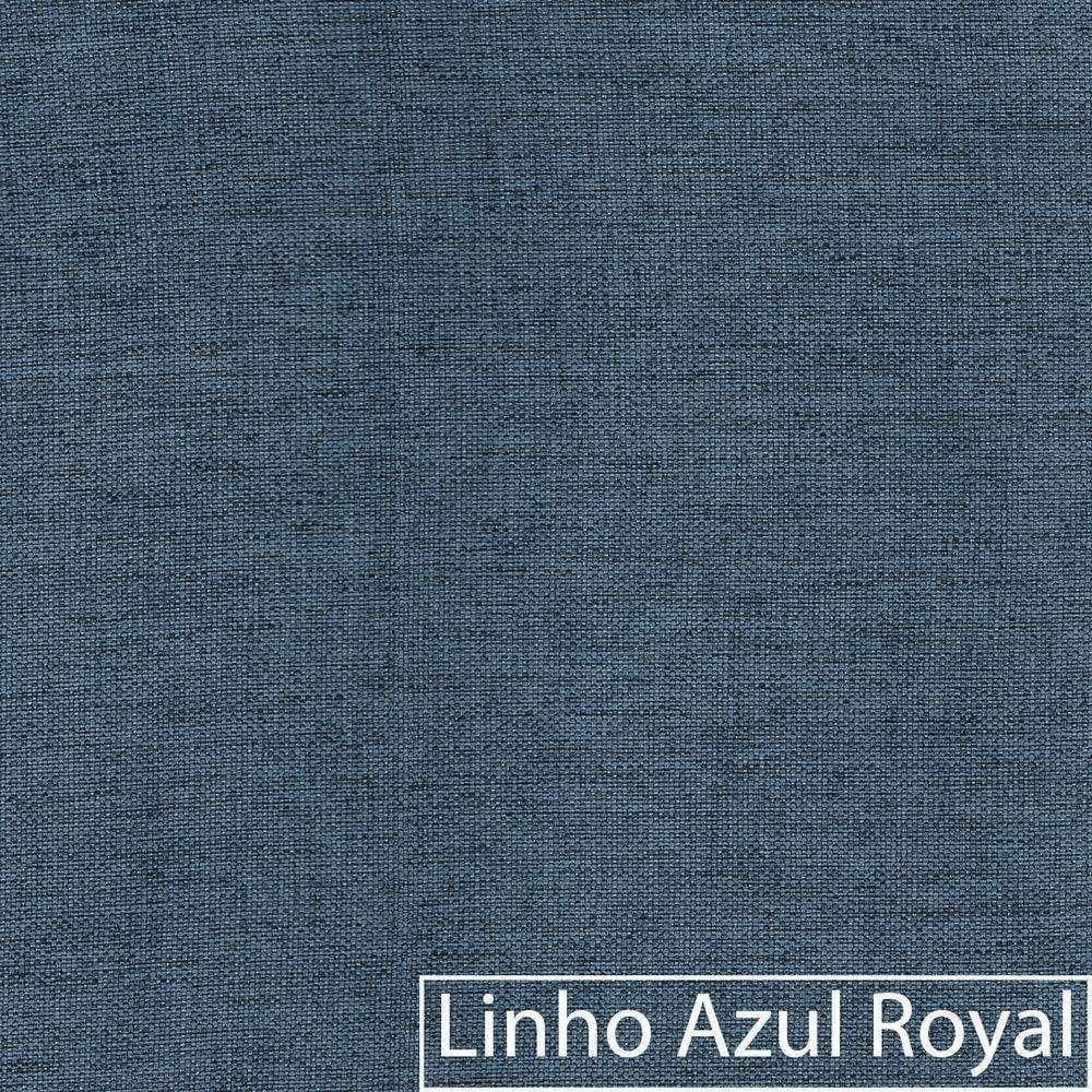 Kit 2 Poltronas Decorativas Sala De Estar Recepção Senna Linho - Doce Sonho Móveis Cor Azul Royal