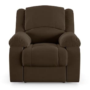 Poltrona Do Papai Reclinável Pietra Power Touch Fh9 Veludo Marrom - Mpozenato