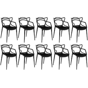 Kit 10 Cadeiras Allegra - Preto