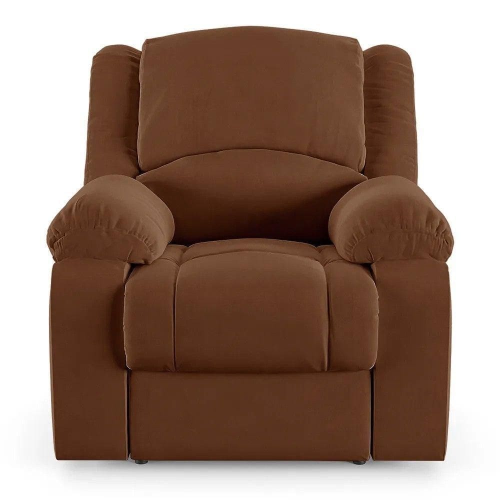 Poltrona Do Papai Reclinável Pietra Power Elétrica Fh9 Veludo Terracota - Mpozenato