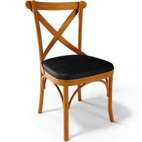 Cadeira Para Sala De Jantar E Estar Living Estofada ávila L02 Couríssimo Preto - Lyam