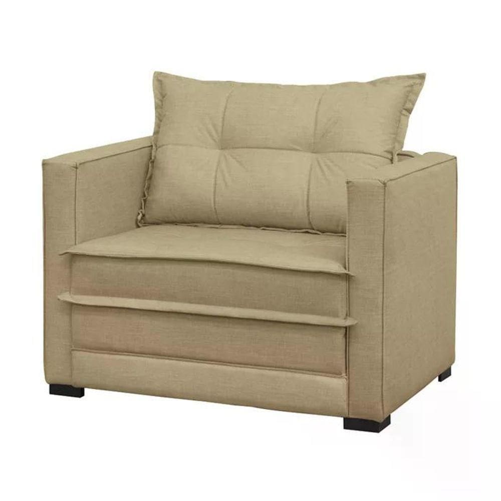 Poltrona Cama Londres Suede Bege Dmonegatto Suede Bege