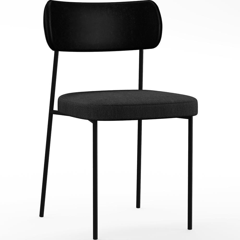 Cadeira Para Sala De Jantar Melina L02 Preto Chumbo