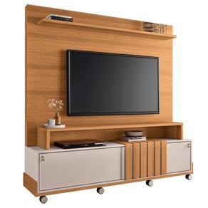 Estante Painel Para Tv 65 Pol 180cm 2 Portas Cloe H01 Off White-cinamomo