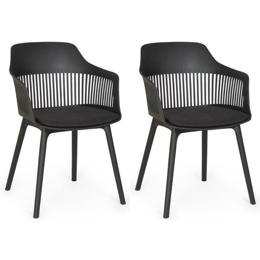 Kit 2 Cadeiras De Jantar Estofada Marcela - Preto