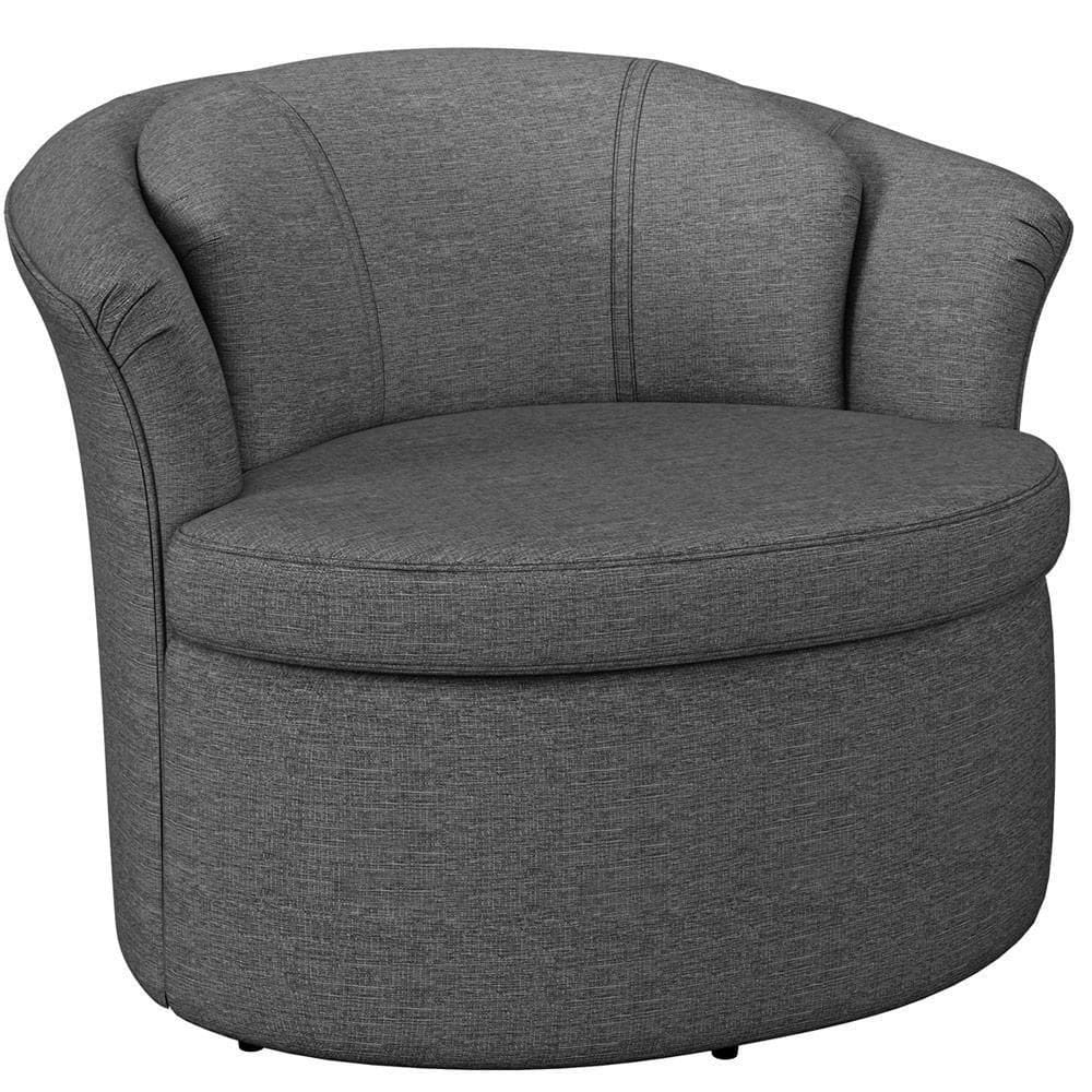 Poltrona Para Sala De Estar Base Fixa Luzo M03 Chumbo