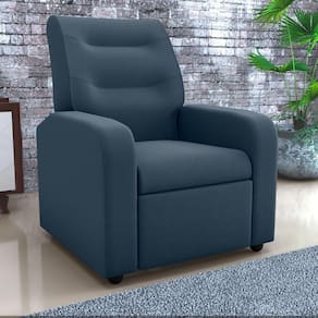 Poltrona Decorativa Reclinável Pireu Veludo Light Petroleo