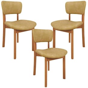 Kit 03 Cadeiras Para Sala De Jantar Cozinha Living Estofada Dara L02 Couríssimo Fendi - Lyam Decor