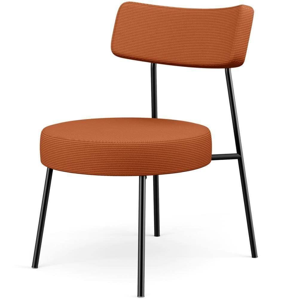 Poltrona Decorativa Base Fixa Londres L02 Tecido Terracota - Lyam
