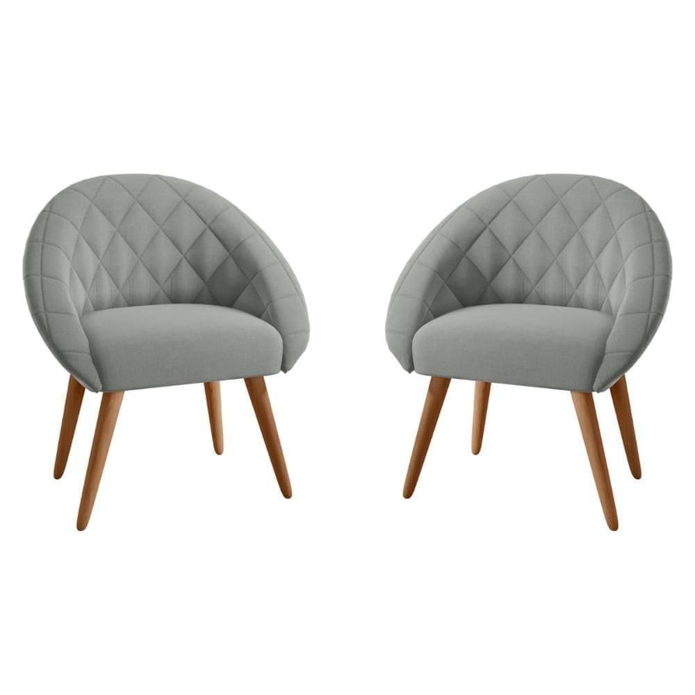 Conjunto Poltrona Para Sala De Recepção Celina Linha Grafite