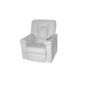 Poltrona Do Papai Reclinável Motorizada Branco Corino Bivolt