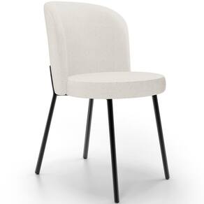 Cadeira Para Sala De Jantar Cozinha Estofada Gavi L02 Linho Bege - Lyam Decor