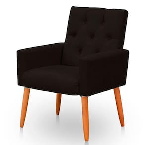 Poltrona Para Sala Reforçada Confortável íris Suede Marrom
