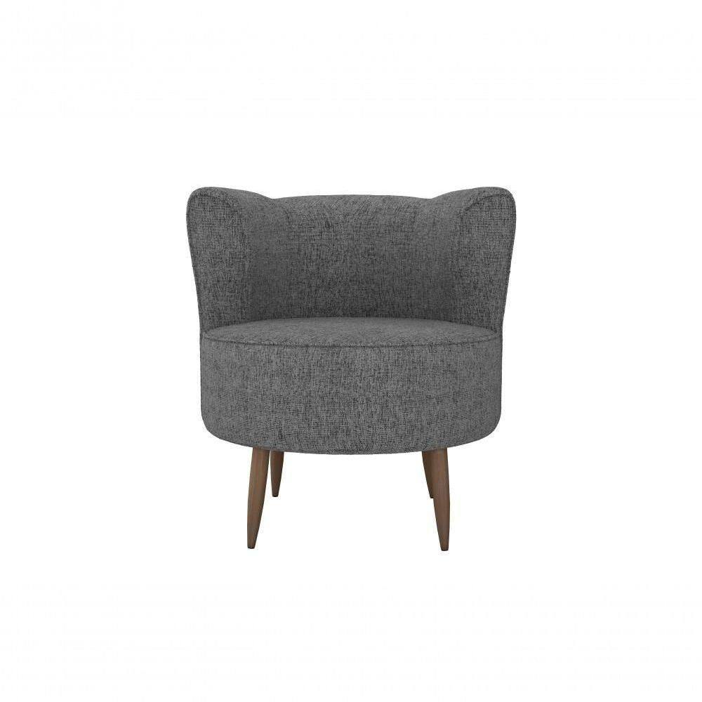 Poltrona Decorativa Savana 1 Lugar Linho Chumbo Matrix