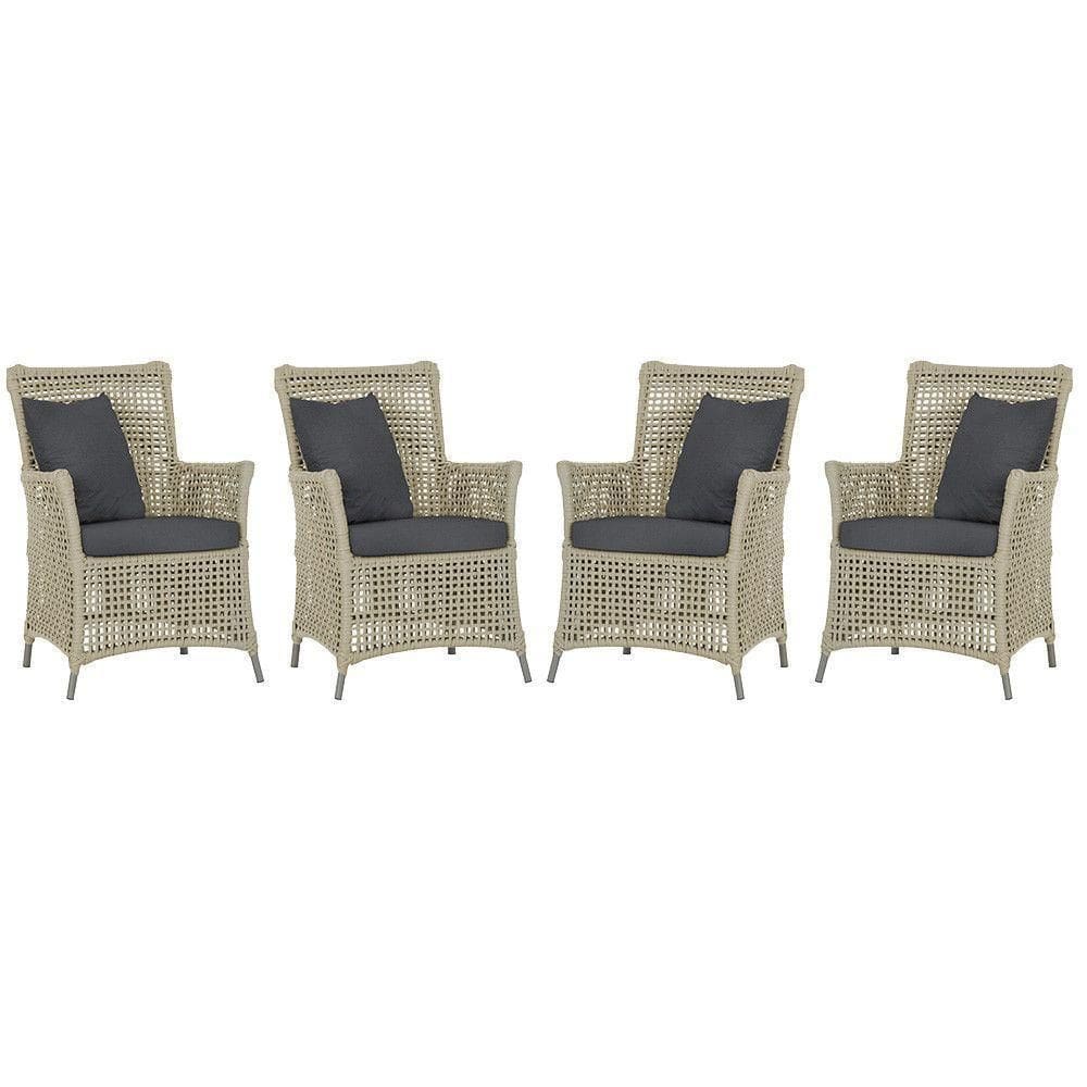4 Poltronas Igapó Alumínio Pintura Fendi Corda Náutica E11 Rami
