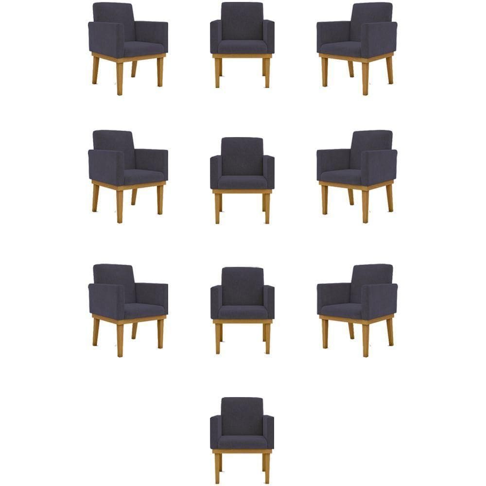 Kit 10 Poltronas Decorativa Reforçada - Balaqui Decor Cor:cinza