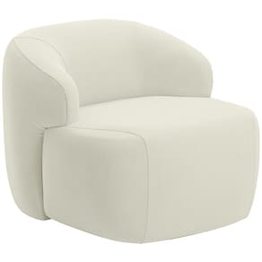 Poltrona Decorativa Fixa Orgânica Living Barolo L06 Veludo Bege