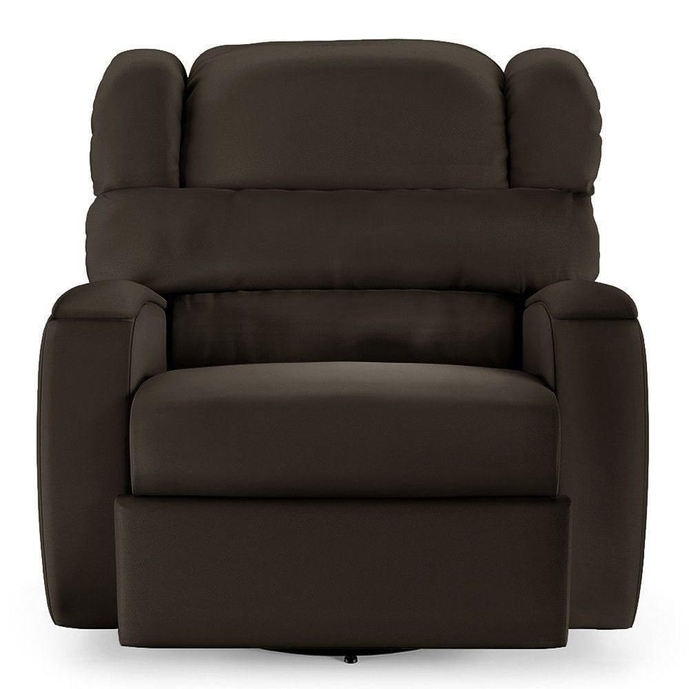 Poltrona Do Papai Reclinável Kalie Glider Giratória Usb Fh9 Pu Marrom - Mpozenato