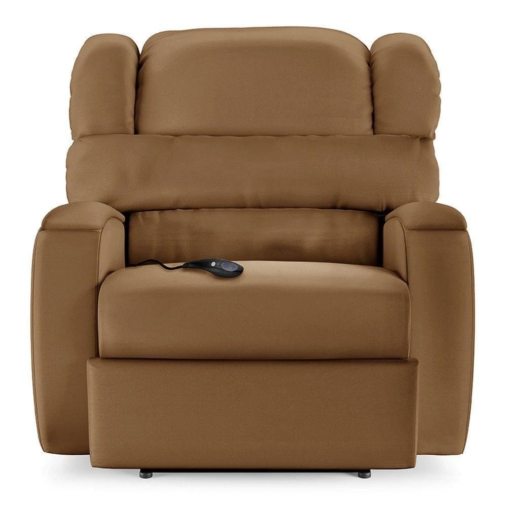 Poltrona Do Papai Reclinável Kalie Controle Power Elétrico Usb Fh9 Pu Caramelo - Mpozenato