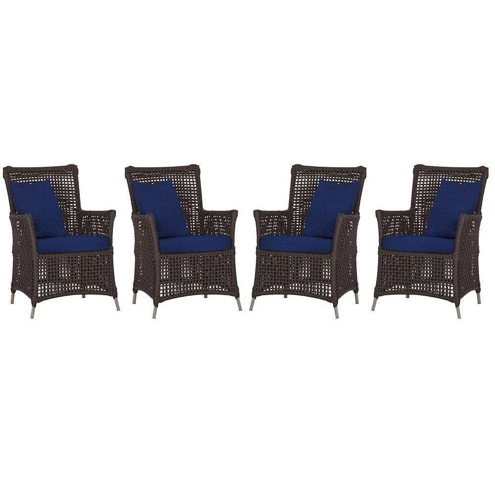 4 Poltronas Igapó Alumínio Pintura Fendi Corda Náutica E10 Marrom