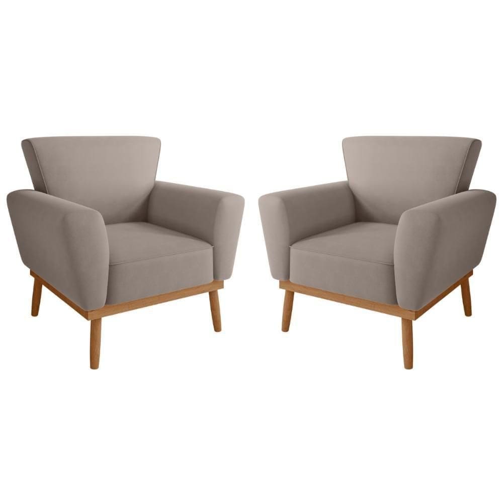 Conjunto Poltrona Decorativa Balneária Inca Sépia