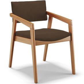 Cadeira Para Sala De Jantar Estar Living Giorgia B04 Suede Marrom - Lyam Decor