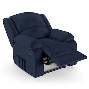 Poltrona Do Papai Reclinável Pietra Power Elétrica Usb Fh9 Pu Azul - Mpozenato