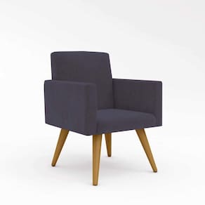Kit 03 Poltronas Nina Decorativa Para Recepção Balaqui Decor Cor:cinza